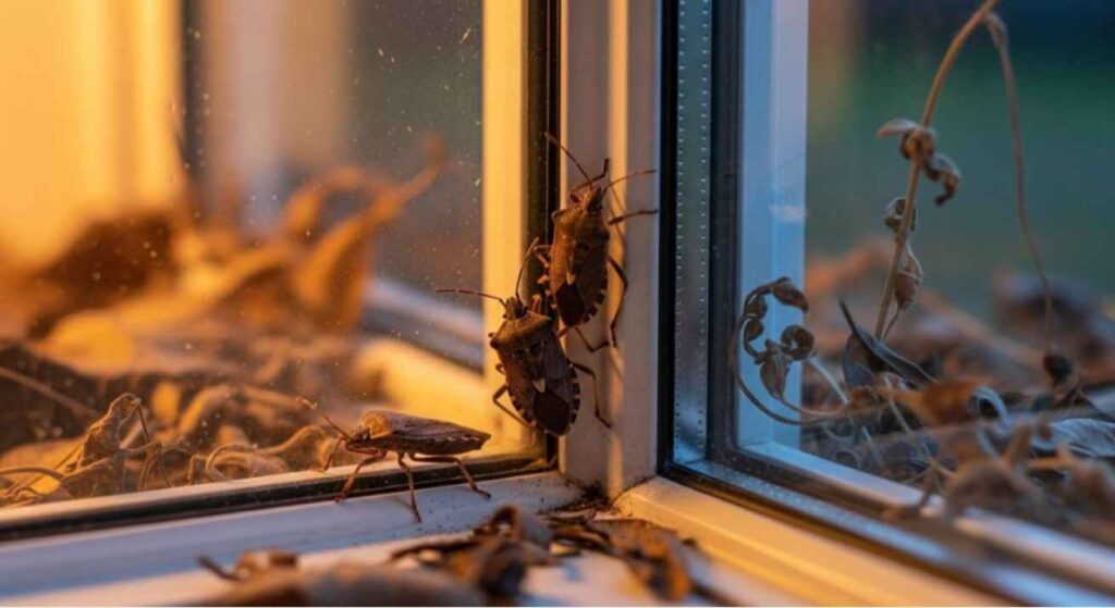 Realistic scene of seed bugs entering a home through window gaps and vents during fall — How to Get Rid of Seed Bugs: 7 Simple & Effective Fixes.
