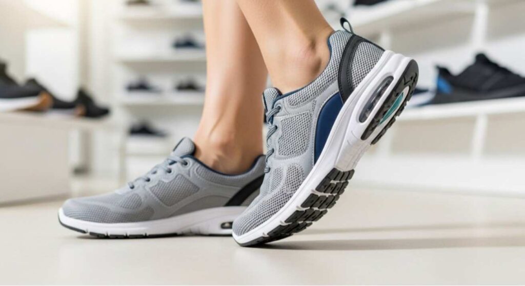 Person choosing comfortable shoes with cushioned insoles — Step 5 in How to Get Rid of Seed Corns: 7 Proven Relief Steps for preventing corns and improving foot posture.