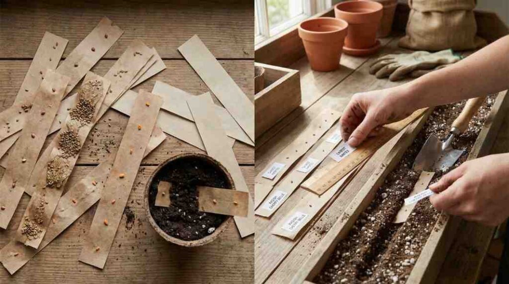 How to Make Seed Tape correctly by avoiding common mistakes like poor spacing, excess paste, and missing labels.