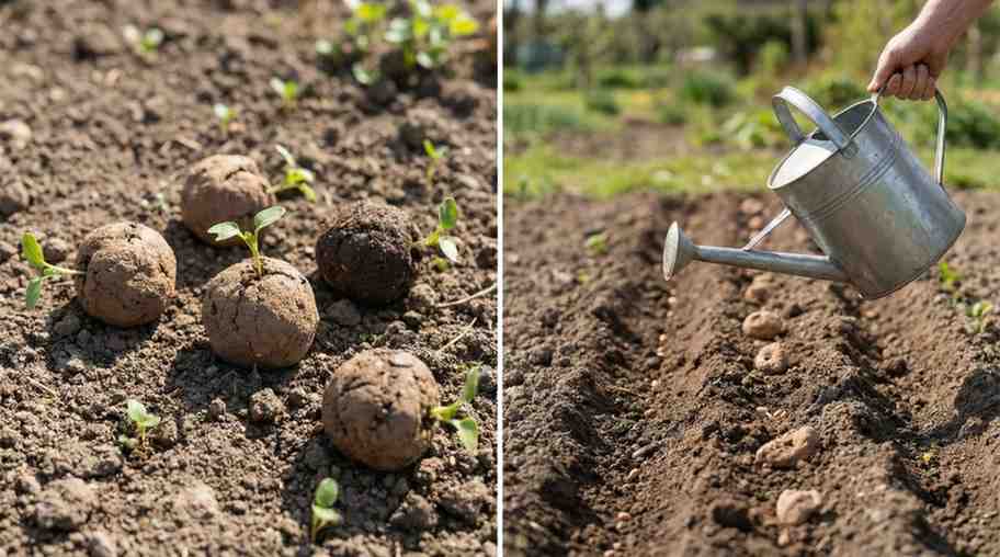 How to Make a Seed Ball compared with traditional planting methods in natural gardening.