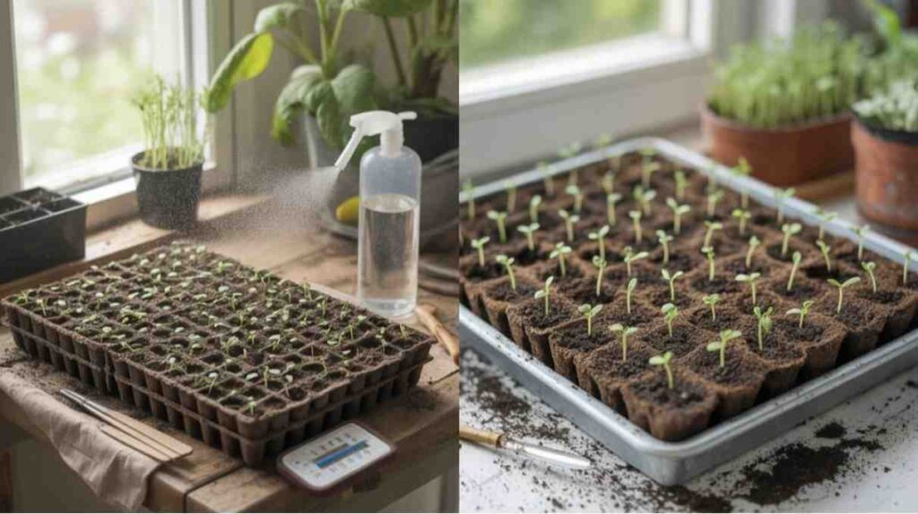 How Hard Is It to Grow Petunius From Seed showing correct light, soil, moisture, and temperature conditions for successful germination.