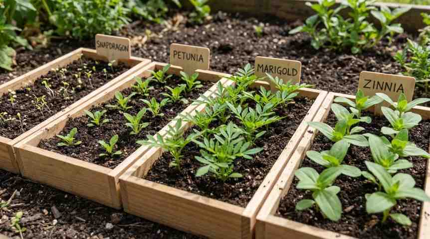 How Long Does It Take Snapdragon Seeds to Germinate compared with petunia, marigold, and zinnia seedlings.