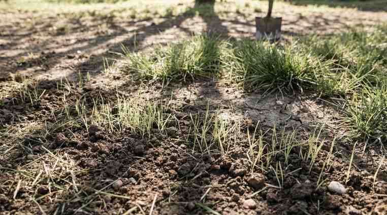 How long does it take for rye seed to germinate in patchy lawn with uneven sprouting and delayed growth areas.