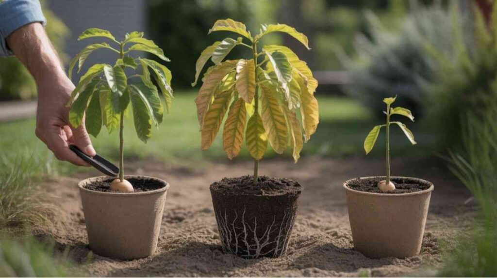 Common problems in how to grow a Kentucky coffee tree from seed showing poor germination, root rot, and slow seedling growth.