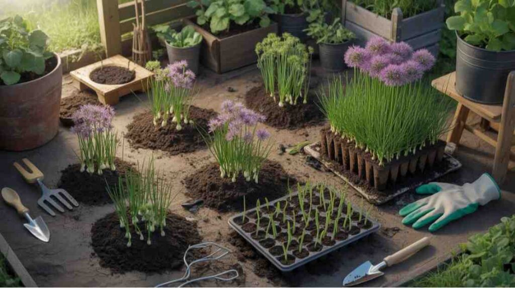 Common mistakes when learning how to grow allium from seed including overwatering, poor drainage, deep planting, and weak sunlight conditions.